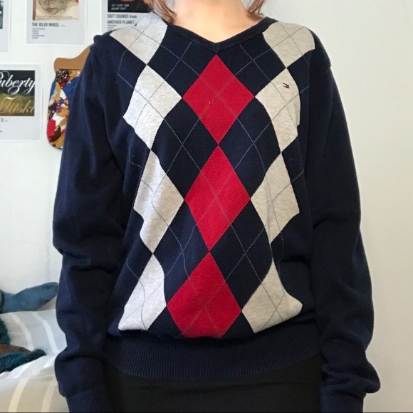SOLD / argyle sweater - Picture 1 of 4